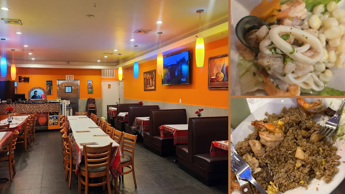 Seafood served in a casual dining room.